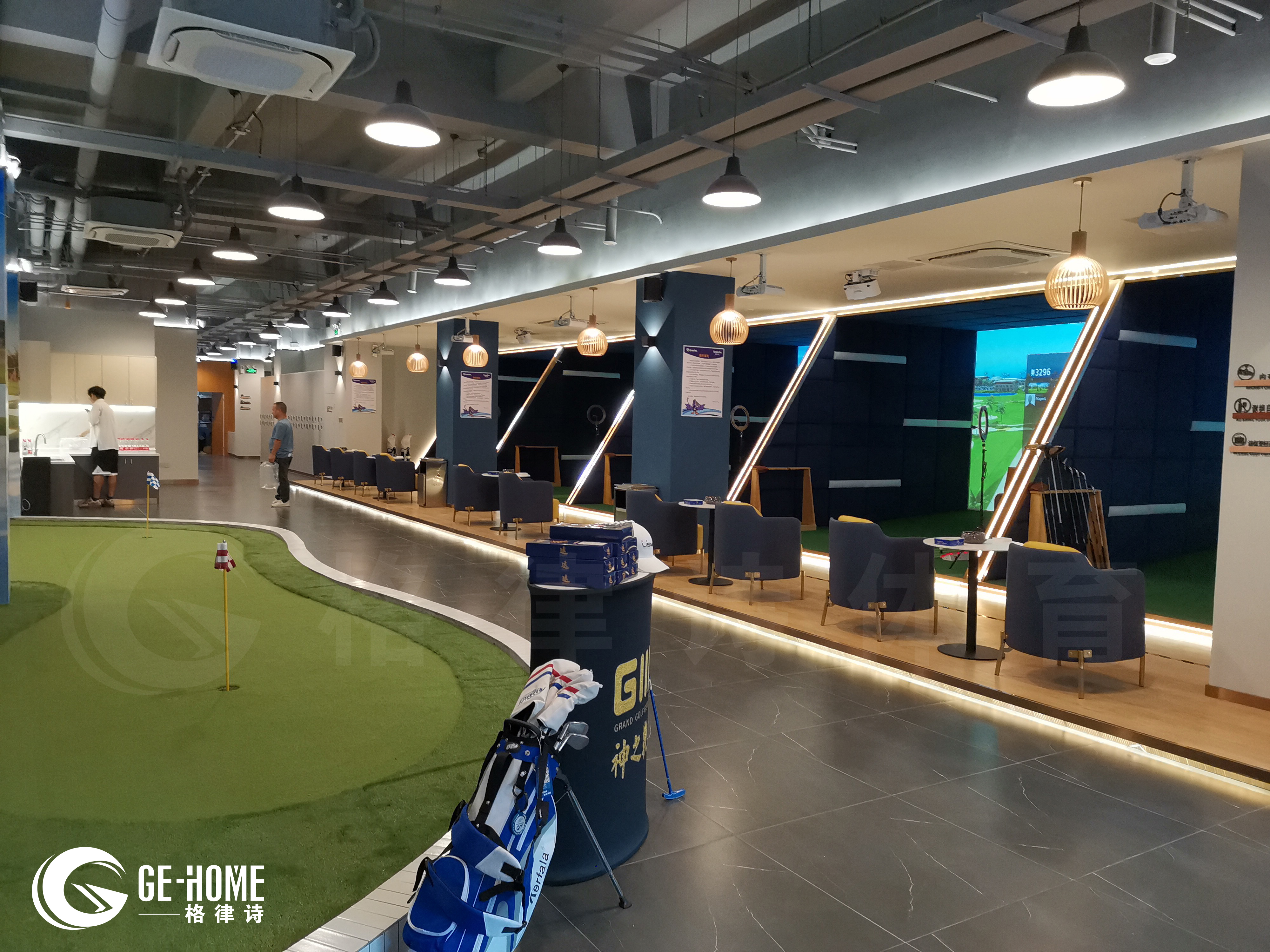 格律诗室内高尔夫|广州市海珠区万力嘉洋创意园室内高尔夫项目